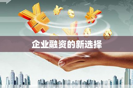 藁城企业融资的新选择