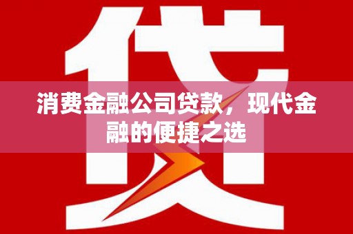 藁城消费金融公司贷款，现代金融的便捷之选
